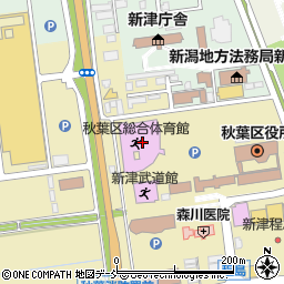 新潟市秋葉区総合体育館周辺の地図