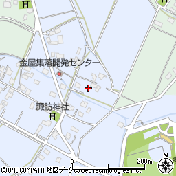 新潟県新潟市秋葉区金屋周辺の地図