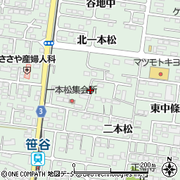 福島県福島市笹谷南一本松周辺の地図