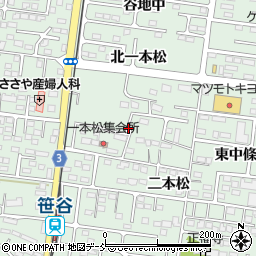 福島県福島市笹谷（南一本松）周辺の地図
