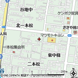 福島県福島市笹谷北一本松1周辺の地図