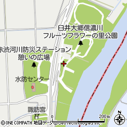 臼井大郷信濃川フルーツフラワーの里公園トイレ２周辺の地図