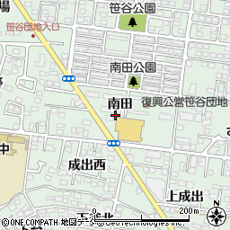 福島県福島市笹谷南田周辺の地図