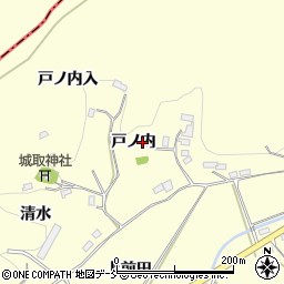 福島県伊達市保原町高成田戸ノ内周辺の地図