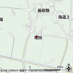 福島県福島市大笹生荒田周辺の地図