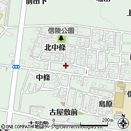 福島県福島市笹谷北中條9周辺の地図