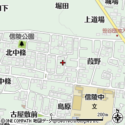 福島県福島市笹谷北中條3周辺の地図