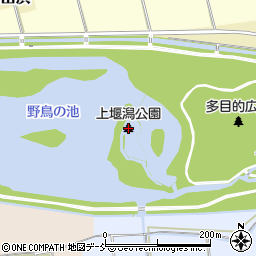 上堰潟公園周辺の地図
