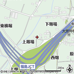 福島県福島市笹谷上堰場周辺の地図