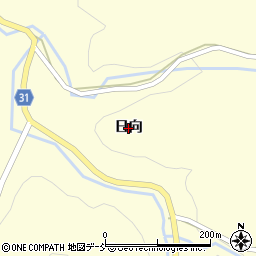 福島県伊達市霊山町大石（日向）周辺の地図