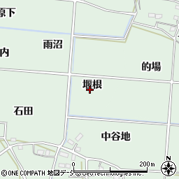 福島県福島市大笹生堰根周辺の地図