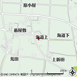 福島県福島市大笹生海道上周辺の地図