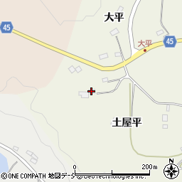 福島県伊達市霊山町中川土屋平1周辺の地図