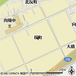 福島県相馬市中野桜町周辺の地図