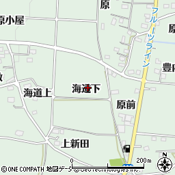 福島県福島市大笹生海道下周辺の地図