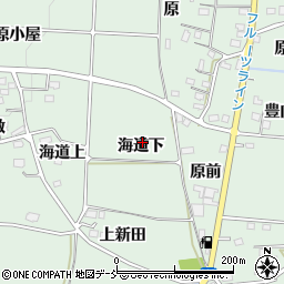 福島県福島市大笹生（海道下）周辺の地図