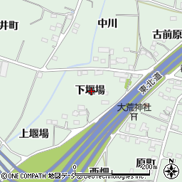 福島県福島市笹谷下堰場周辺の地図