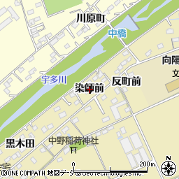 福島県相馬市中野染師前周辺の地図