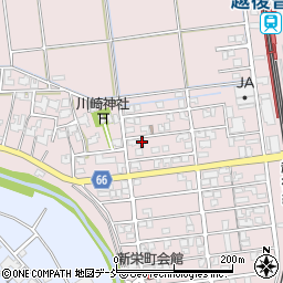 新潟県新潟市西蒲区川崎210周辺の地図