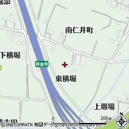 福島県福島市笹谷東横堀周辺の地図