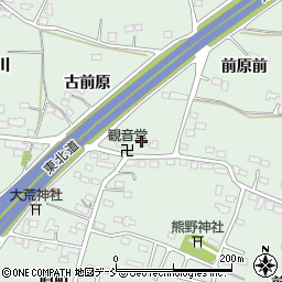 福島県福島市笹谷古前原2周辺の地図