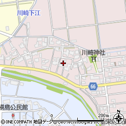 新潟県新潟市西蒲区川崎136周辺の地図