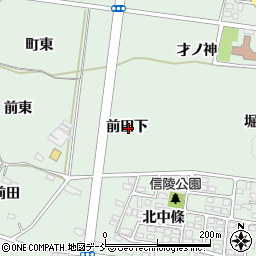 福島県福島市笹谷前田下周辺の地図
