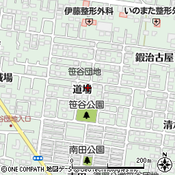 福島県福島市笹谷道場周辺の地図