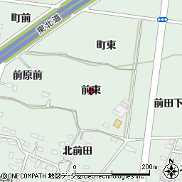 福島県福島市笹谷前東周辺の地図