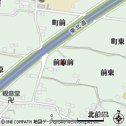 福島県福島市笹谷（前原前）周辺の地図