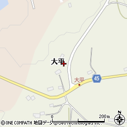 福島県伊達市霊山町中川大平周辺の地図