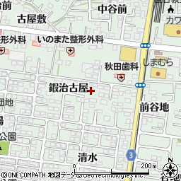福島県福島市笹谷鍜治古屋10-2周辺の地図