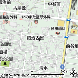 福島県福島市笹谷鍜治古屋6周辺の地図