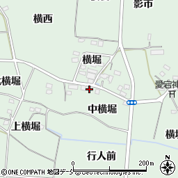 福島県福島市笹谷中横堀周辺の地図