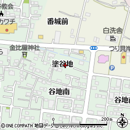福島県福島市笹谷塗谷地周辺の地図