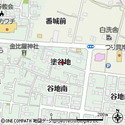 福島県福島市笹谷（塗谷地）周辺の地図