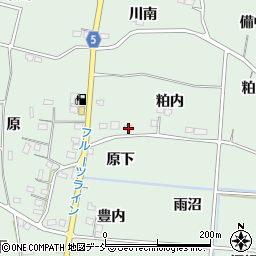 福島県福島市大笹生粕内周辺の地図