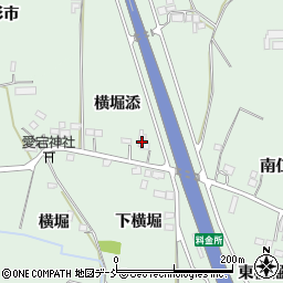 福島県福島市笹谷横堀添周辺の地図