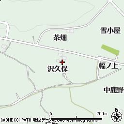 福島県福島市大笹生沢久保周辺の地図