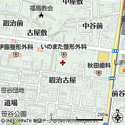 福島県福島市笹谷鍜治古屋22周辺の地図