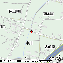 福島県福島市笹谷中川30周辺の地図