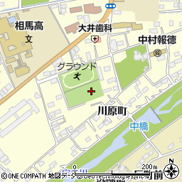 福島県相馬市中村川原町周辺の地図