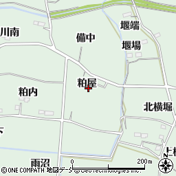 福島県福島市大笹生粕屋周辺の地図