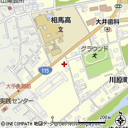 福島県相馬市中村川原町119周辺の地図