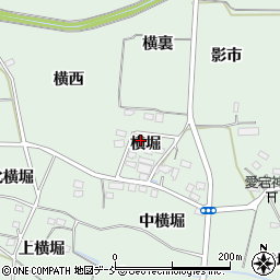 福島県福島市大笹生横堀周辺の地図