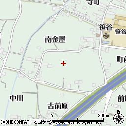 福島県福島市笹谷南金屋周辺の地図