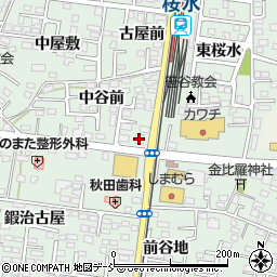 福島銀行笹谷支店周辺の地図
