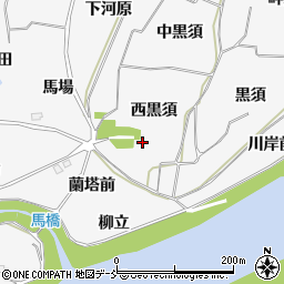 福島県福島市鎌田西黒須周辺の地図