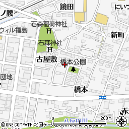 福島県福島市鎌田周辺の地図