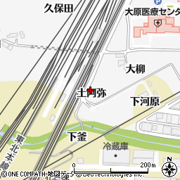 福島県福島市鎌田土阿弥周辺の地図